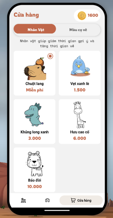 Vẽ và đoán - Drawing Game Main Interface for Children